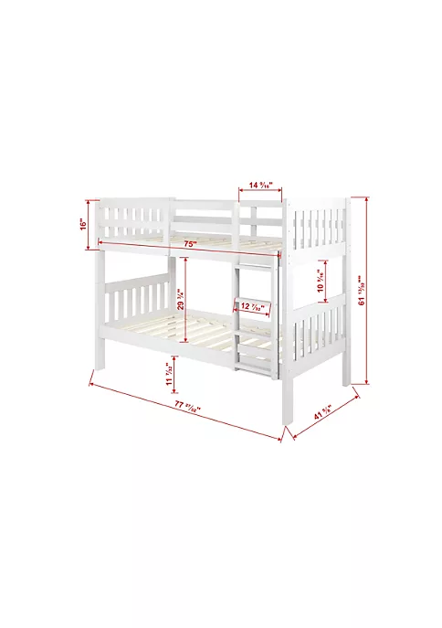 Donco Kids Twin/Twin Mission Bunk Bed W/Dual Under Bed Drawers 4 Donco Kids Twin/Twin Mission Bunk Bed W/Dual Under Bed Drawers - Image 2