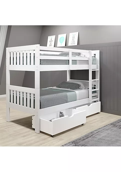 Donco Kids Twin/Twin Mission Bunk Bed W/Dual Under Bed Drawers 7 Donco Kids Twin/Twin Mission Bunk Bed W/Dual Under Bed Drawers - Image 5