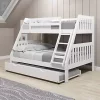 Donco Kids Twin/Full Mission Bunk Bed W/Twin Trundle Bed
