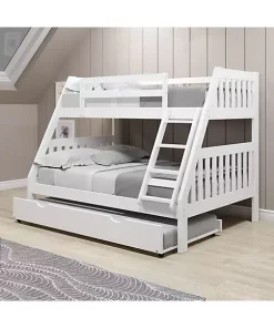 Donco Kids Twin/Full Mission Bunk Bed W/Twin Trundle Bed