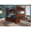 Donco Kids Full/Full Mission Bunk Bed With Dual Underbed Drawers -Paco Home Elegant Store Belk 964