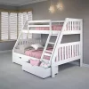 Donco Kids Twin/Full Mission Bunk Bed W/Dual Under Bed Drawers 1 Donco Kids Twin/Full Mission Bunk Bed W/Dual Under Bed Drawers -Paco Home Elegant Store Belk 973